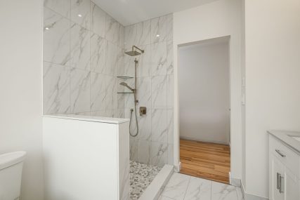 main bathroom - Photo from our custom home built project - Loughborough Lake New Home Build in South Frontenac, Ontario