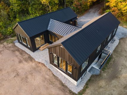 complete view - Photo from our custom home built project - Loughborough Lake New Home Build in South Frontenac, Ontario