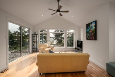 family room - Photo from our custom home built project - Loughborough Lake New Home Build in South Frontenac, Ontario