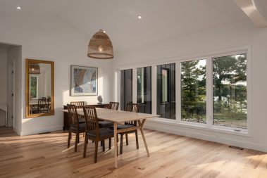 dining area - Photo from our custom home built project - Loughborough Lake New Home Build in South Frontenac, Ontario