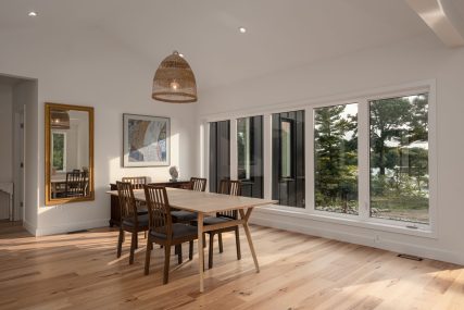 dining area - Photo from our custom home built project - Loughborough Lake New Home Build in South Frontenac, Ontario