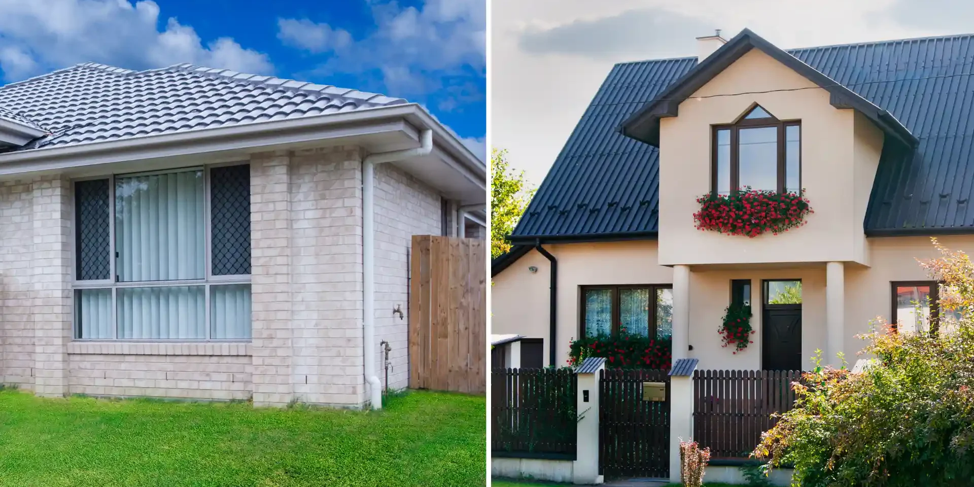 bungalow-two-storey-1 bungalow on left and two storey home