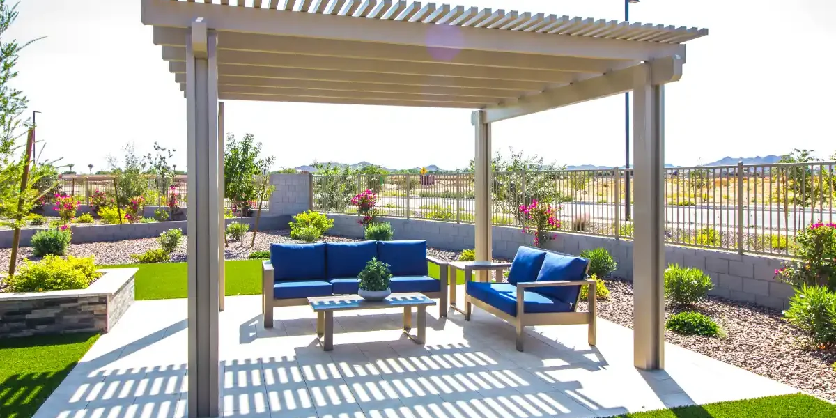 outdoor-features-backyard-1 Outdoor covered patio area in a backyard
