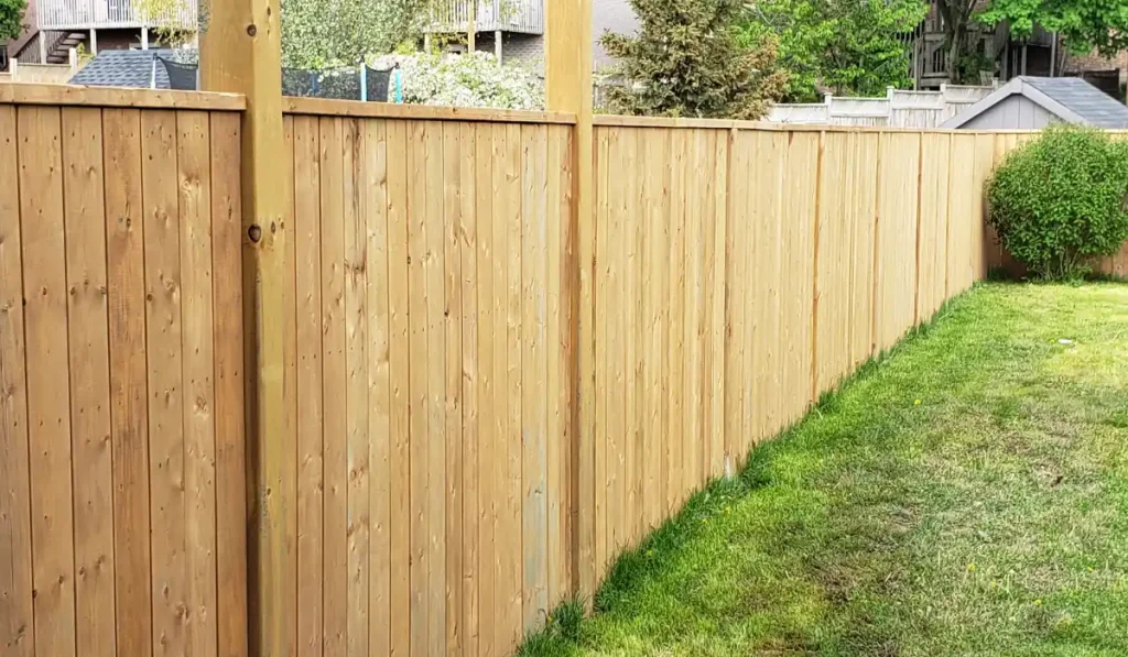 tall wooden fence
