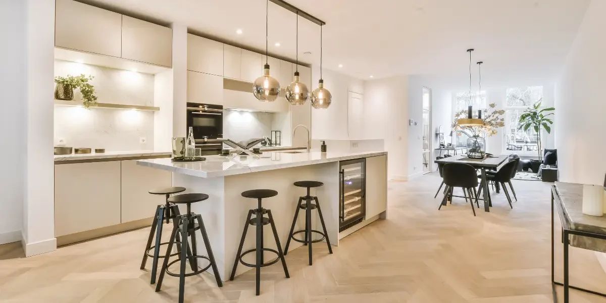 luxury open concept kitchen