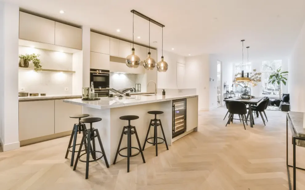 luxury open concept kitchen