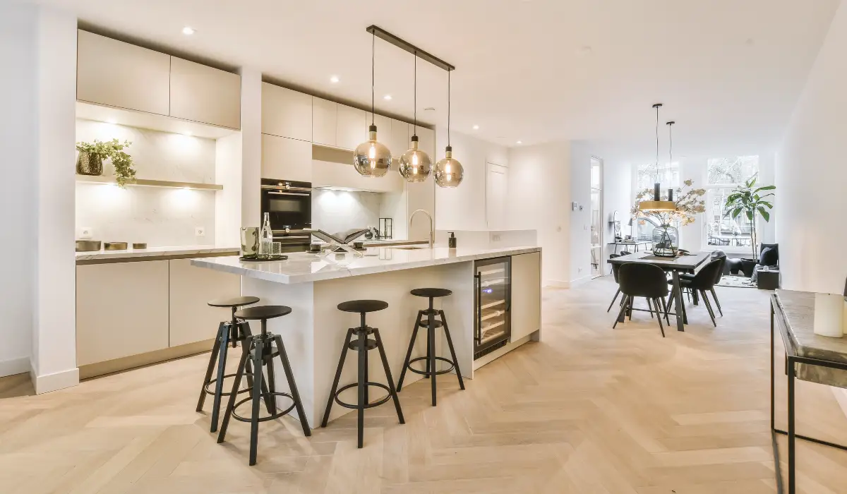 luxury open concept kitchen