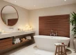 A luxury bathroom that looks like a spa