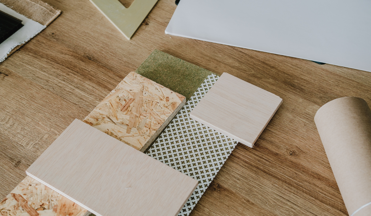 cabinet-materials-1 Cabinet material laid out to compare the best option