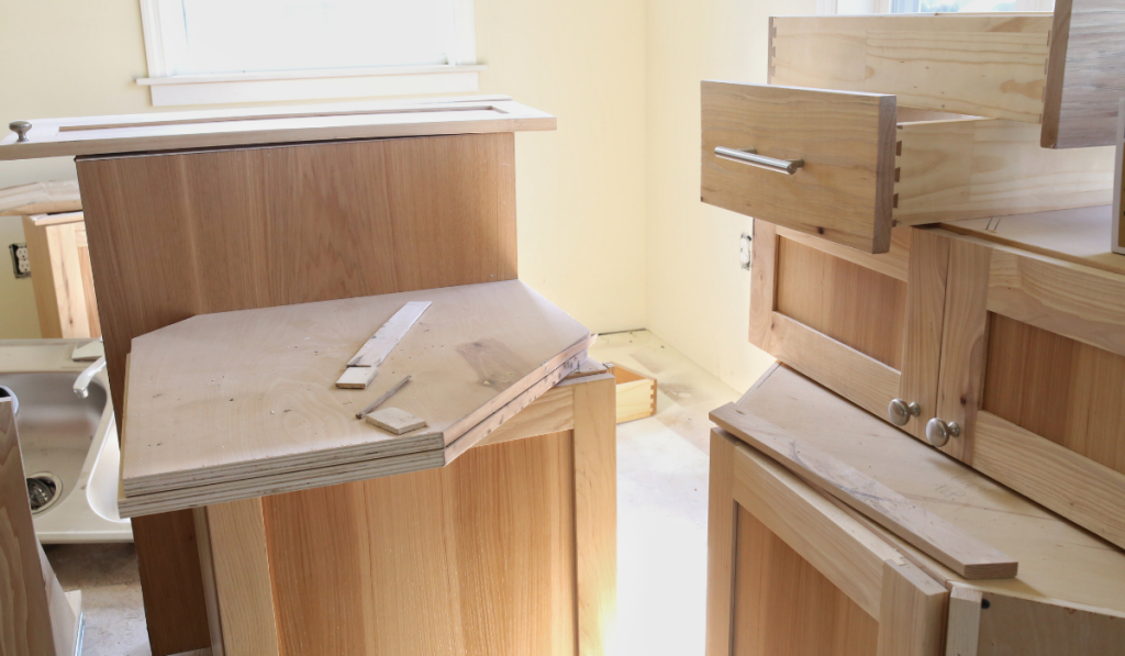 cabinet build in process